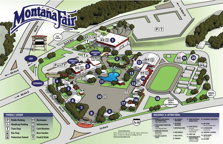 2017 Montana Fair Event Map